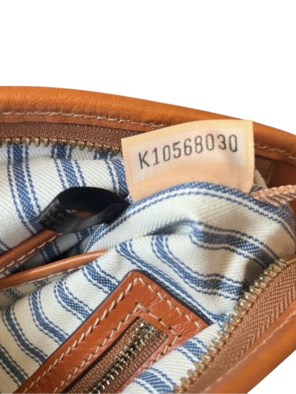 Dooney & Bourke Cognac Brown Woven Leather Crossbody - Picture 4 of 9